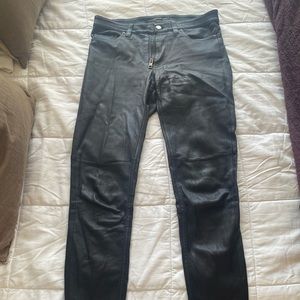 Women’s All saints real lamb leather pants size 27